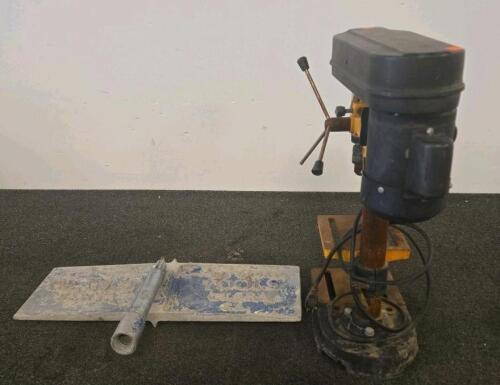 5-Speed Bench Drill Press, 1/3 HP, 1/2" Chuck, 8" Swing, Tabletop, Central Machinery Style