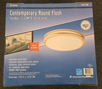6 American Fluorescent CSC22NT Ceiling Light Fixture, 22W T9 Circline Lamp, Nickel Finish - 2