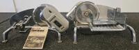 Two Rival 1101E/1 Electric Food Slicers, 6.5" Stainless Steel Blade, 125W Motor, Chrome-Plated Body (Tested, Works)