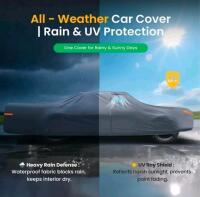 New Hurrventer 14" RV Ventilation Fan With Built-In Rain Shield, Remote Control, 10-Speed, 1,000 CFM. All-Weather Car Cover Bundle With Glass Screen Protector, 36In Double Door Track, And Volleyball Spike Trainer - 4