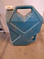 Folding Picnic Table with Benches, Umbrella, and Reliance Aqua-Tainer 7 Gal Container - 2
