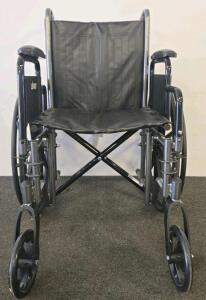 Drive Medical Manual Wheelchair, 24" Rear Wheels, Desk-Length Removable Arms, Black, Folding