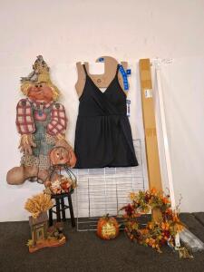 Lands&rsquo; End Black Swimdress, Fall Harvest Decor, Metal Rack & DIY Door Hardware Lot