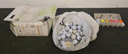 Bulk Lot of around 200 Mixed Brand Used Golf Balls in Various Colors