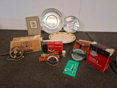 Vintage Leupold Abney Level & Forester Compass Set, Boxed, Portland OR, Complete w/ Case, 1950s, all vintage items, red pony book 1945, compass, ivory platter, silver platters