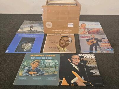 Classic Country & Vocal Pop Vinyl LP Collection &ndash; Johnny Cash, George Jones, John Denver, 45+ Records