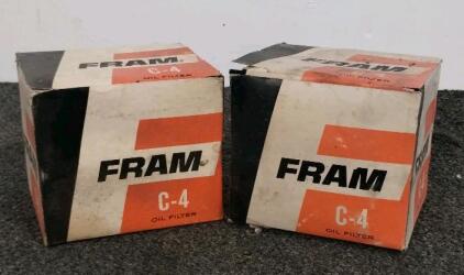 FRAM C-4 Oil Filter, Fits Allis-Chalmers, Ford, International Harvester, Replaces Multiple OEMs (x2 units)