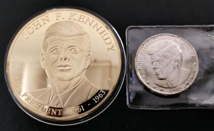 John F. Kennedy 35th President Commemorative Proof Medallion & 1985 25th Anniversary Coin Set