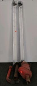 Philips T12 40W 48" Fluorescent Tubes (4-Pack) & Heavy Duty Air Cleaner/Pre-Cleaner Assembly & VHI V-915 Fog Machine with Genuine Stillson Pipe Wrench, 2 Backsaws & Hacksaw &ndash; Mixed Tools Lot