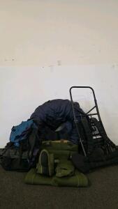 Lowe Alpine Sundancer 55+15 Backpack, Hodgman Neoprene Chest Waders, Duffel Bag, Frame Pack
