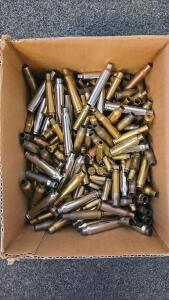 Assorted Mixed Caliber Brass and Nickel-Plated Spent Ammunition Casings