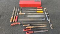 Craftsman Stanley Mixed Hand Tools-Wrenches, Chisels,Hand Files & Rasps, W/ Matco Metal Toolbox, - 2