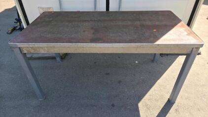 Heavy-Duty Industrial Metal Workbench with Steel Top and Frame