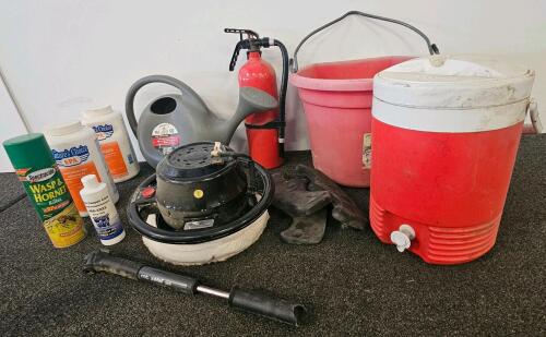 Craftsman 646.1099 Electric Car Polisher/Buffer, 9" Pad, 2100 OPM, 120V, Corded (tested, works). Fire Extinguisher, igloo drink dispenser, pool chemicals, watering can, and more