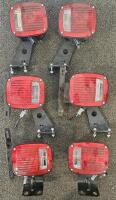 Universal 12V Tail Light Assemblies with Steel Brackets, Set of 6 Pairs - 2