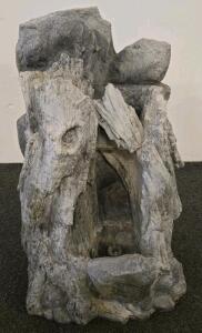 Artificial Rock Water Fountain, Polyresin, 27"Wx13.5"Dx20.25"H, Electric Pump