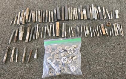 Mixed 70+ Piece Tap and Die Set, Hand Taps, Round/Hex Dies, USA/Japan, SAE & Metric