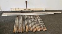 Baseball/Softball Field Kit: 29 Metal Stakes, Rake, Marking Poles, Tubes