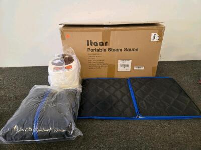 Itaar Portable Steam Sauna, 900W, 1-Person, Foldable Design, Black (Untested)