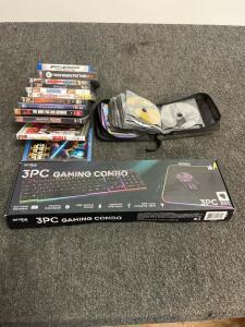 Mixed DVD/CD Lot (32 Discs) w/ Fast & Furious, Star Wars, Disney + Xtreme Vibe RGB Gaming Combo, missing the mouse pad