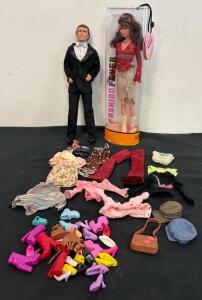 Barbie Fashion Fever Teresa 2004 NRFB, Ken Doll, 10+ Outfits, 24 Shoes, Accessories Lot