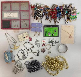 Large Lot Fashion Jewelry - Necklaces, Bracelets, 17-Pair Earring Tray, Sanctuary Project, Virgo Set