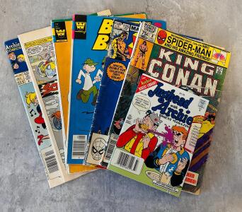 Collection Of Vintage Comics Including: King Conan, Master Of Kung Fu, Beetle Bailey, Bugs Hunny, Popeye and More