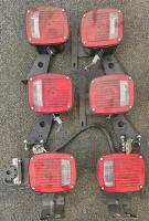 Universal 12V Tail Light Assemblies with Steel Brackets, Set of 6 Pairs - 3