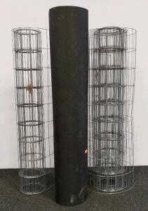 Metal Tree Guard Fencing 24", 2 Rolls & Black tarboard 36" Bundle