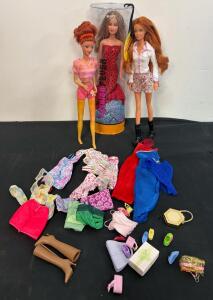 Barbie Fashion Fever Teresa 2004 NIB + 2 Loose Dolls, 10+ Outfits, Shoes & Accessories Lot Mattel