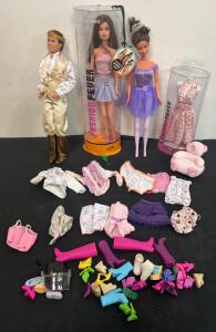 Barbie Fashion Fever Teresa Doll NIB, Ken Prince, Ballerina, 20+ Outfits, Shoes & Accessories Lot