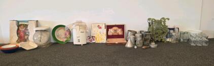Vintage Kitchenware Lot &ndash; Juiceman II, Enaro Cigar Box, Rector&rsquo;s Platter, Scale, 30+ Pieces