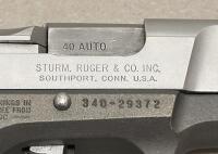 Ruger P91DC .40 S&W Stainless Pistol, 4.5" Barrel, 11+1 Capacity, Decocker, SN: 340-29372 - 7