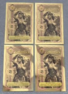 (4) Idaho Goldback 1/4 Goldback Notes, 24K Gold, 1/4000th Troy Oz, 2026, Serial ID C 0137466