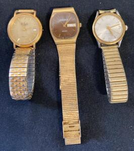 Vintage Helbros, Wyler Dynawind, Beauville Men's Gold-Tone Watches - Quartz & Automatic Lot ( Unable to Verify)