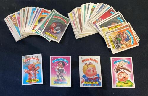 **Rare 1st Generation** 1986 Topps Garbage Pail Kids Trading Cards &ndash; Approx. 100 Cards, Includes Jules Drools, Rock E. Horror, Bloated Blair