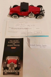 Franklin Mint 1928 Stutz Blackhawk Boattail Speedster 1:24 Diecast Model with Booklet