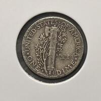 1944 and 1945-S Mercury Dimes, 90% Silver, Circulated, U.S. Mint, Adolph Weinman Design - 3