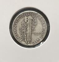 1944 and 1945-S Mercury Dimes, 90% Silver, Circulated, U.S. Mint, Adolph Weinman Design - 5