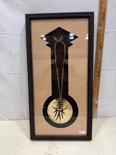 Framed Solomon Islands Tema Breastplate &ndash; Late 19th Century, Tridacna Shell & Turtle Shell Overlay