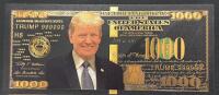 (4) Trump $1000 Gold Foil Collectible Banknotes - 2024 Trump Train, MAGA, Commemorative Series - 4