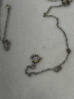 Fine Silver-Tone Necklace Chain with Spring Ring Clasp, Estimated 18 in Length, 1-2 mm Width - 3