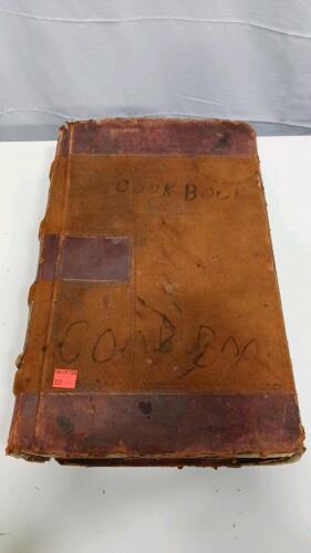 1880s Idaho Ledger & Scrapbook, Leather Bound, Handwritten Accounts & Recipes, 250+ Pages
