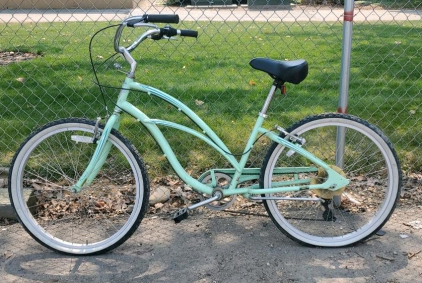 Electra Cruiser Bike, Step-Through Frame, 26" Wheels, Single Speed, Mint Green, Coaster Brake