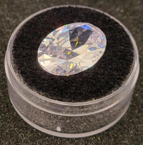 Stunning 31.65ct. White Sapphire 16x20mm Faceted Gemstone