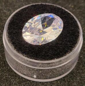Stunning 31.65ct. White Sapphire 16x20mm Faceted Gemstone