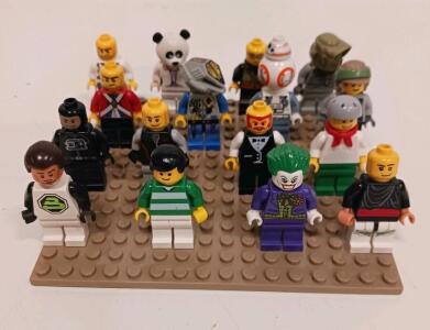 LEGO Minifigure Lot of 16 - Multipack Includes Joker, BB-8, Panda Suit, Assorted Characters