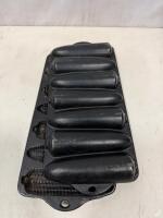 Cast Iron Cornbread Pan Set, 7-Cavity Each, Corn Stick Molds, Heavy Duty, Seasoned Black - 4