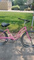 Single-Speed Step-Through Cruiser Bike, 26" Wheels, Pink Frame - 3