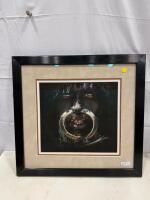 Framed Ethnographic Portrait Photograph &ndash; Black Wood Frame, Matted, Vibrant Cultural Detail, 24"x24"